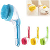 Pet Bath Brush with Shampoo Dispenser and Soft Silicone Bristles