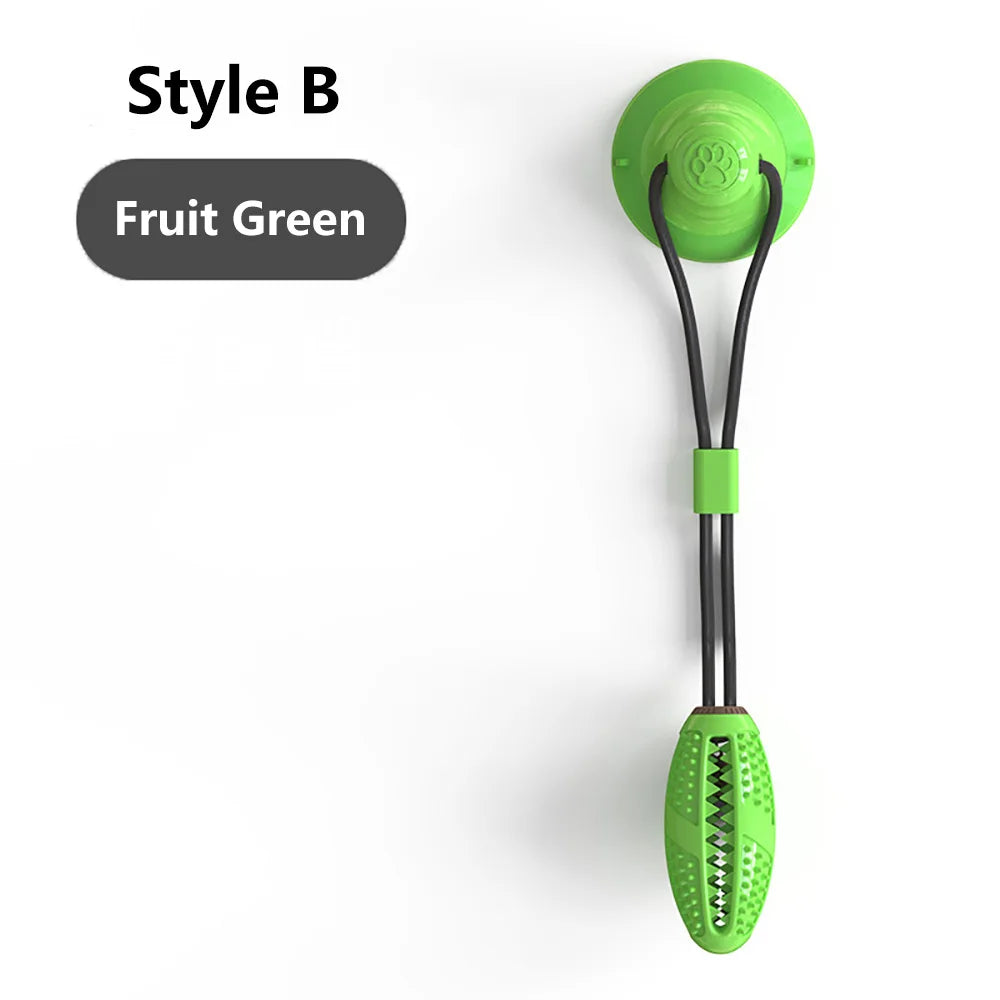 Suction Cup Interactive Dog Ball Toy with Treat Dispenser