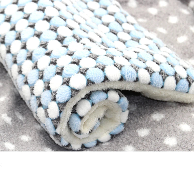 Cozy Flannel Pet Sleeping Mat for Dogs and Cats