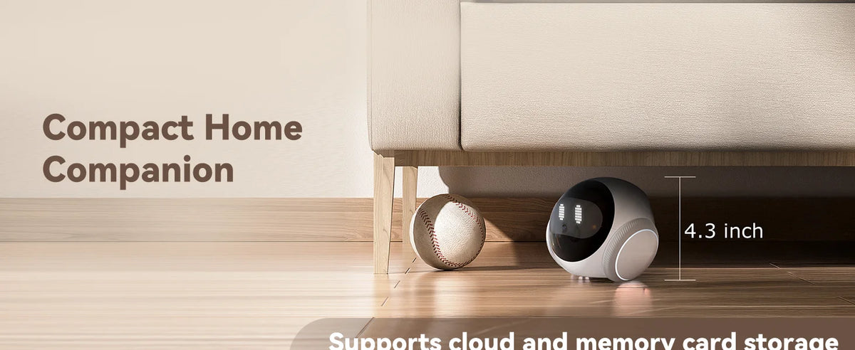 Smart Pet Robot Camera with 360° Movement and Two-Way Audio