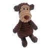 Corduroy Squeaky Plush Dog Toy - Bite-Resistant Animal Shapes