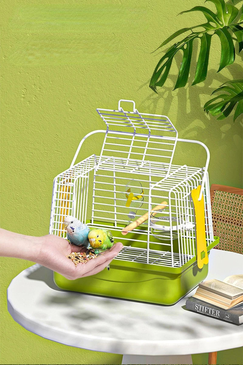 Portable Double Shoulder Bird Carrier Bag with Perch