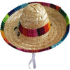 Gewebter Sombrero-Hut mit farbigen Streifen, für Haustiere entworfen.
