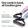 Double-Sided Stainless Steel Dematting Comb for Dogs and Cats