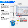 Kit de Siphon 3-en-1 pour Aquarium avec Tube d'Extension