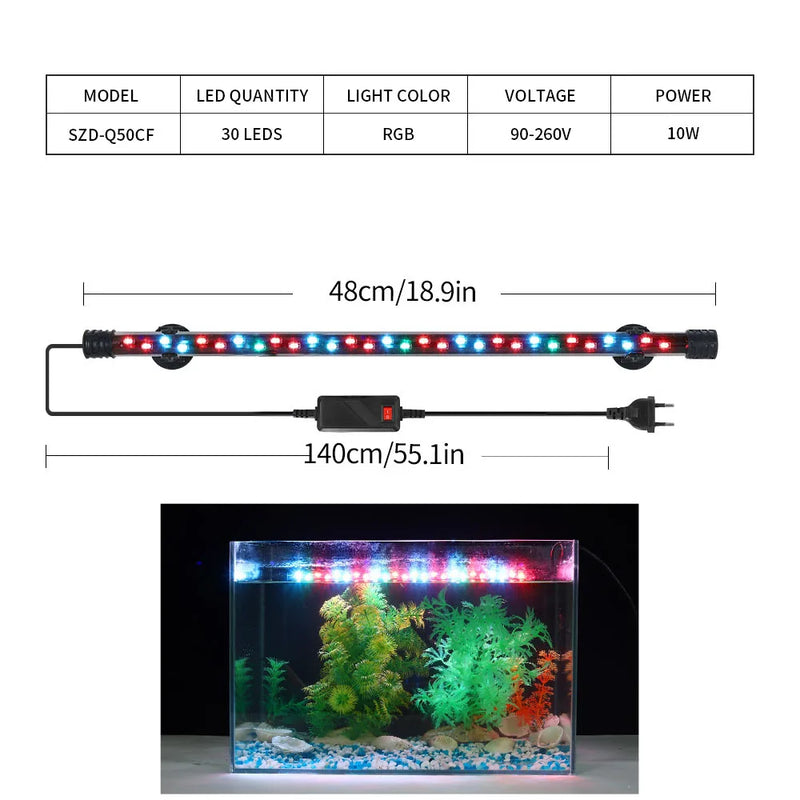 Lampe LED Clip Étanche pour Aquarium