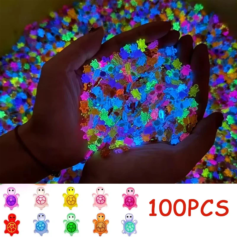 Glow-in-the-Dark Resin Turtle Figurines