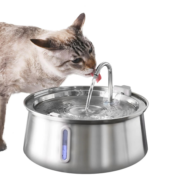 Cat Fountain Stainless Steel Water Feeder 4L Automatic Dispenser