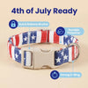 Soft Cotton Patriotic Dog Collar