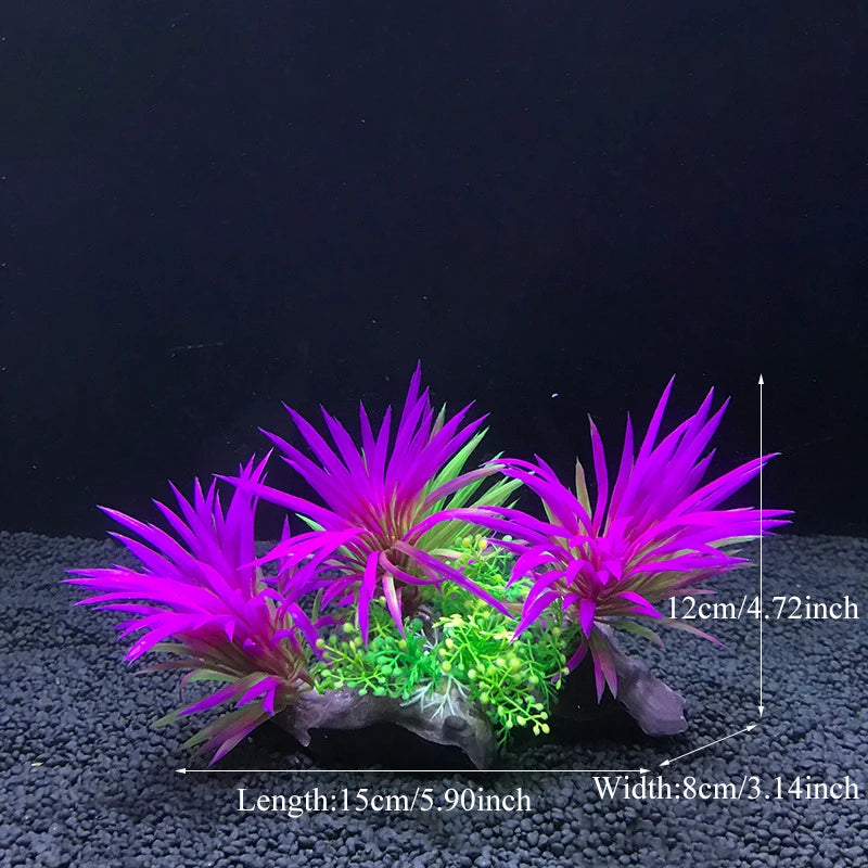 Realistic Artificial Aquarium Plants for Fish Tank Décor