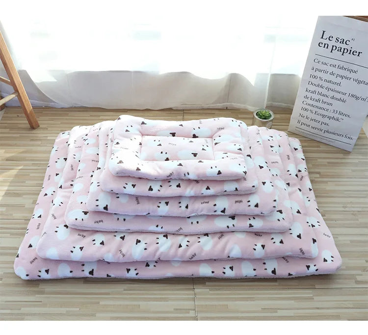Lit pour animaux de compagnie en peluche double face