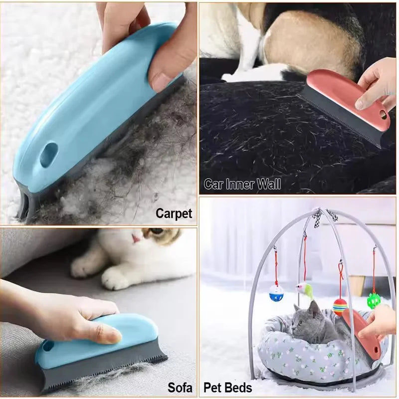 Reusable Pet Hair Remover Brush for Furniture, Clothing & Car Interiors