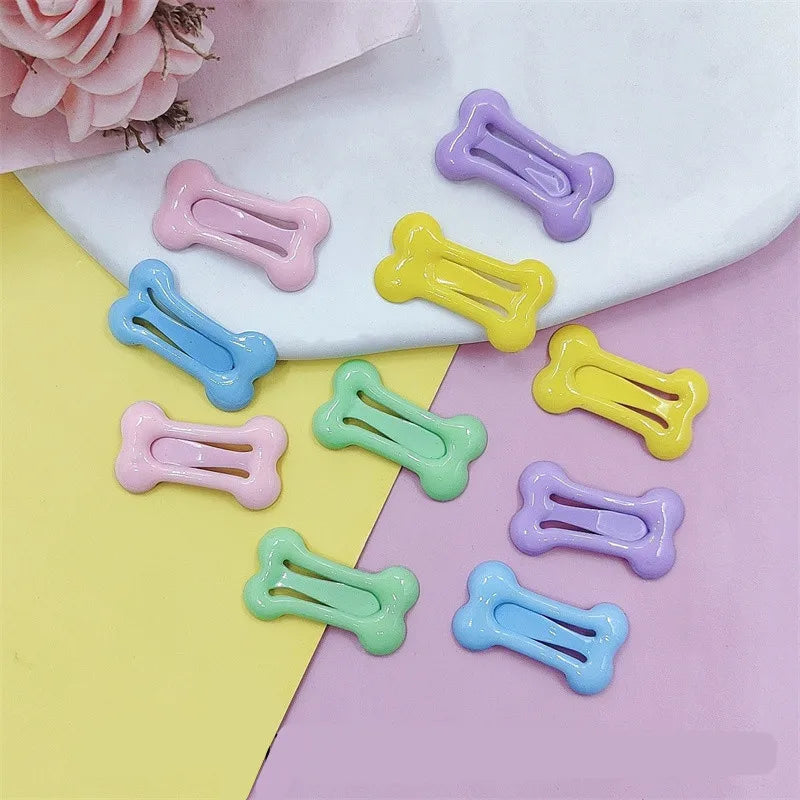Bone-Shaped Pet Hair Clips for Dogs and Cats