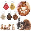 Various pet paw print leather airtag keepsakes and small dogs
