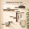 Modular Wall-Mounted Cat Climbing Shelves with Scratching Posts