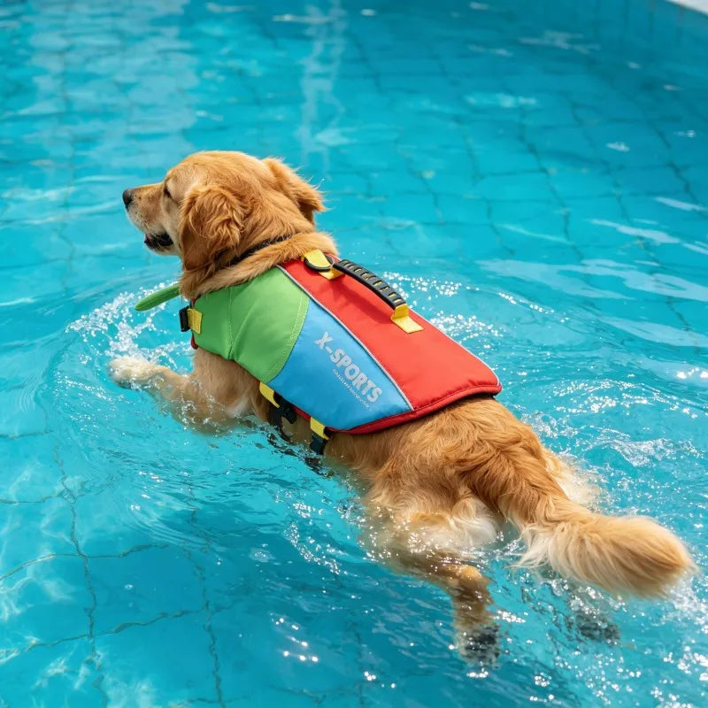 Dog Life Jacket with Removable Front Floats for Swimming & Outdoor Adventures