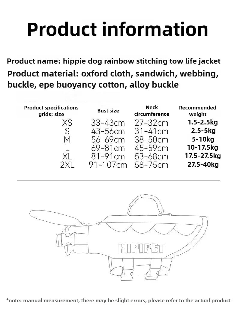 Adjustable Dog Life Jacket with Reflective Trim for Swimming and Water Safety