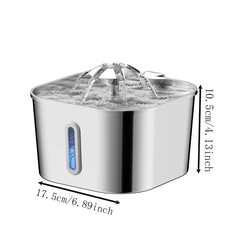 Automatische Katzenwasserfontäne aus Edelstahl