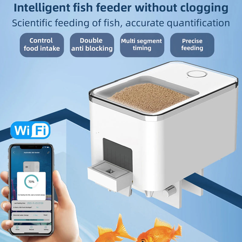 WiFi Automatic Aquarium Feeder 100ml Large Capacity