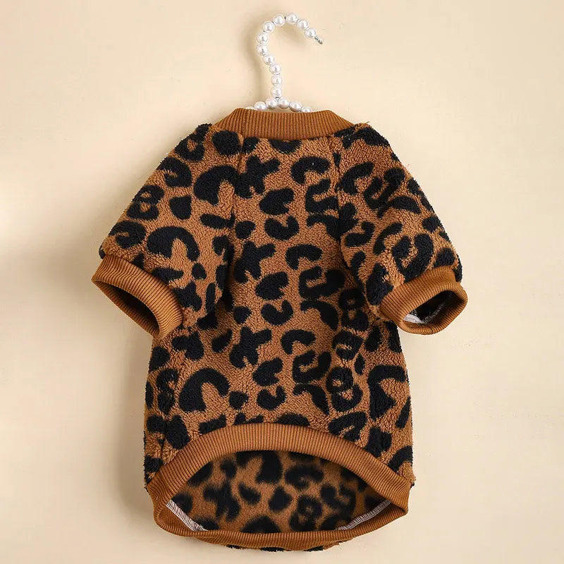 Leopard Print Dog Pullover Sweater