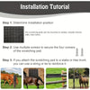 Poteau de grattage pour chevaux en PVC renforcé avec brosse en caoutchouc