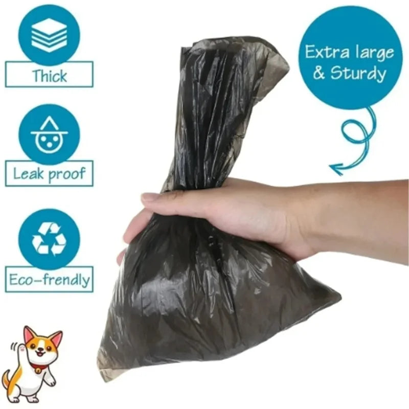 Biodegradable Dog Poop Bags – Thickened, Tear-Resistant, with Easy-Tear Dispenser