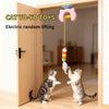 Smart Hanging Cat Toy with Feathers and Twin Ropes