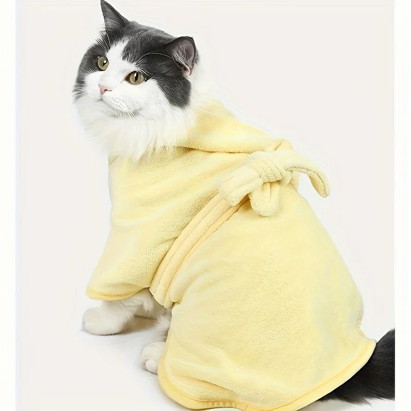 Absorbent Quick-Dry Pet Bathrobe for Dogs and Cats
