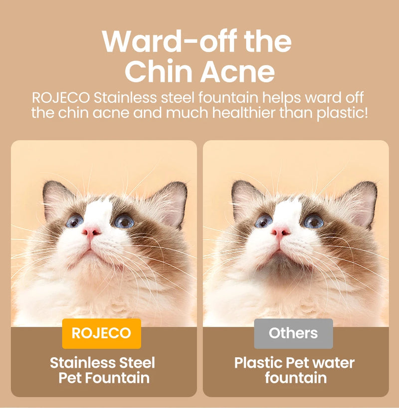 Fontaine à eau en acier inoxydable pour animaux