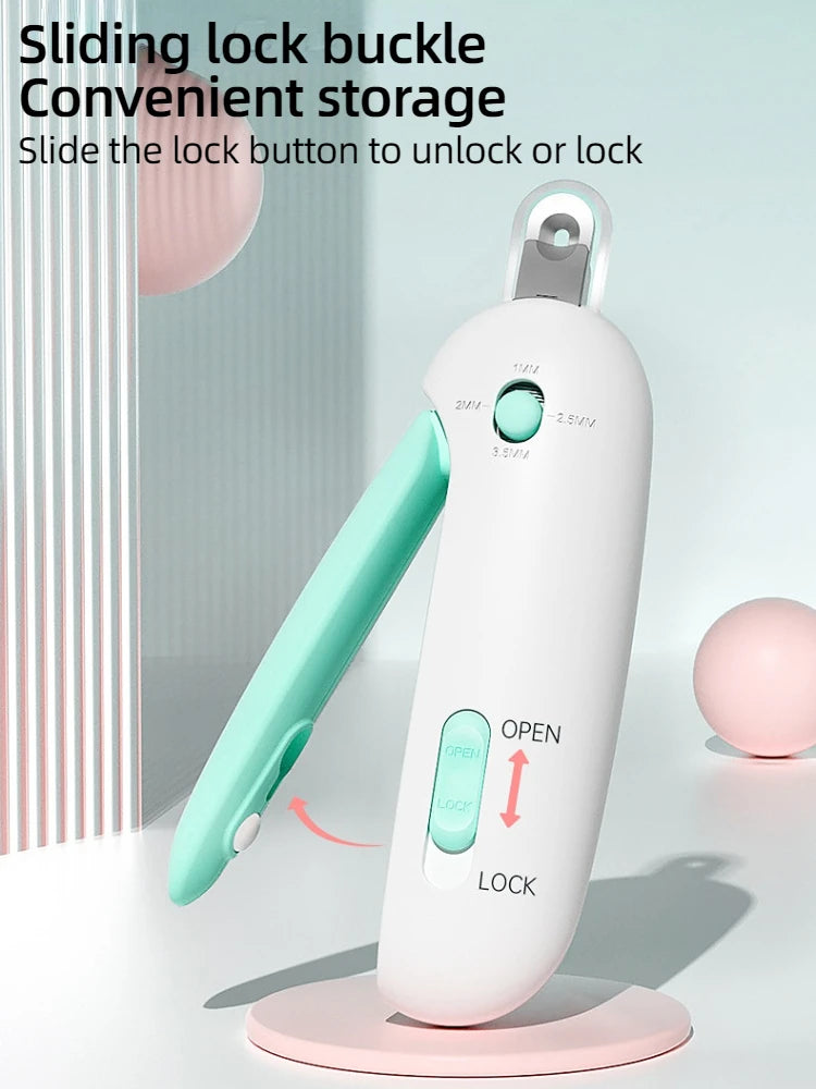 Adjustable Pet Nail Clipper with Anti-Splash Guard and Nail File