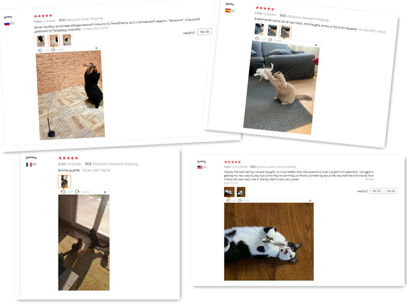 Jouet Interactif pour Chat avec Plumes et Baguette