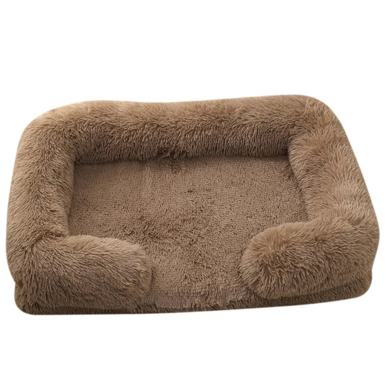 Large Dog Bed with Plush Cover and Removable Pad