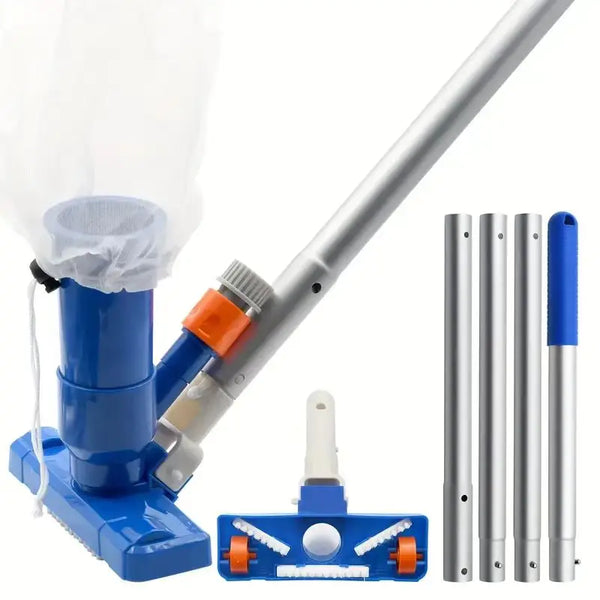 Pool Vacuum Cleaner with 4-Section Pole for Above Ground Pools & Spas