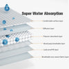 Cross-section diagram showing the layered structure of disposable dog diapers for puppies.