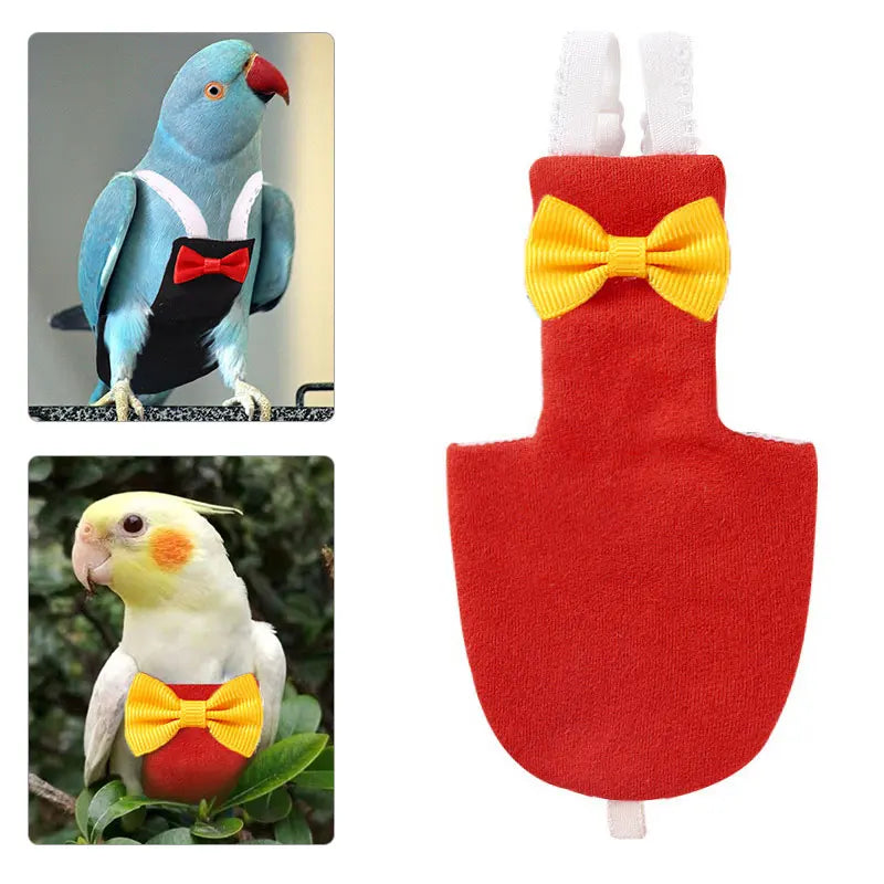 Couch-culotte pour perroquets avec nœud papillon