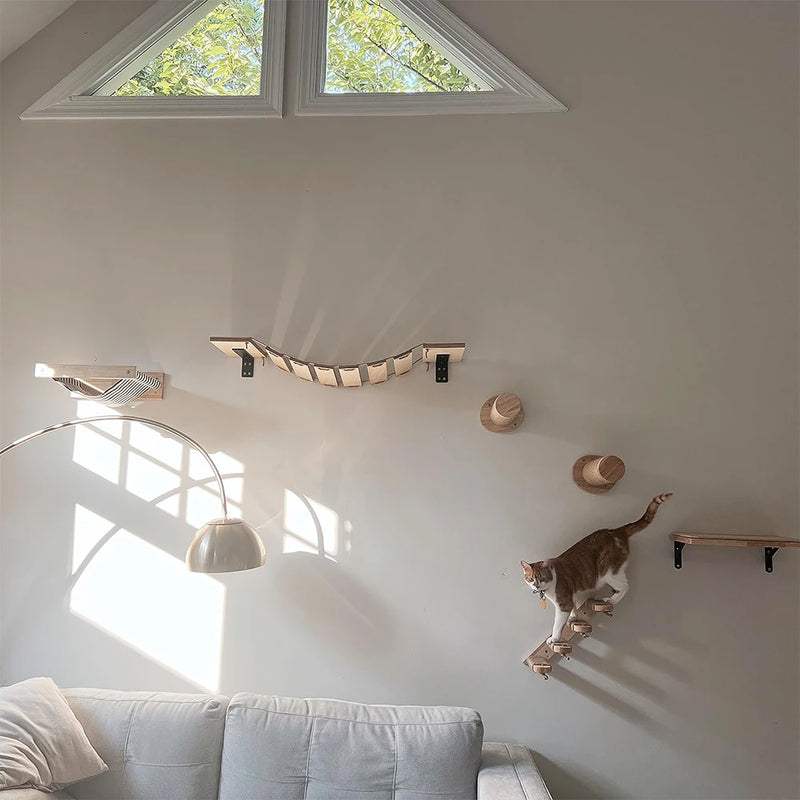 Étagère Murale pour Chats avec Griffoir