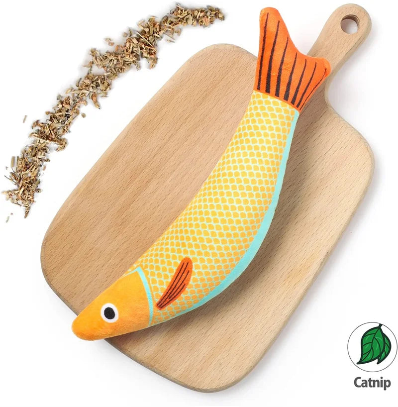Jouet en Peluche Poisson à la Catnip pour Chats