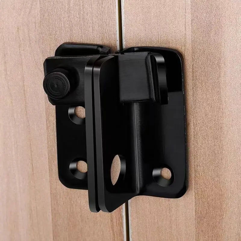 Black Sliding Bolt Lock for Cabinets, Doors, and Pet Cages