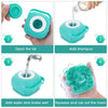 Silicone Pet Bath Massage Brush with Foam Dispenser