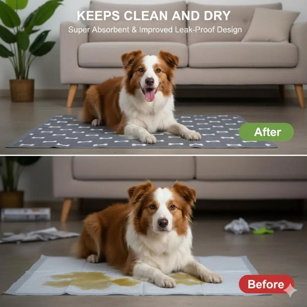 Reusable Leak-Proof Dog Pee Pad with Anti-Slip Backing