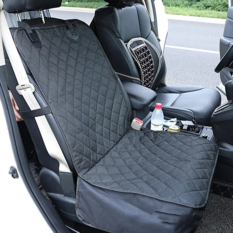 Waterproof Dog Car Seat Cover with Mesh Window and Side Zippers