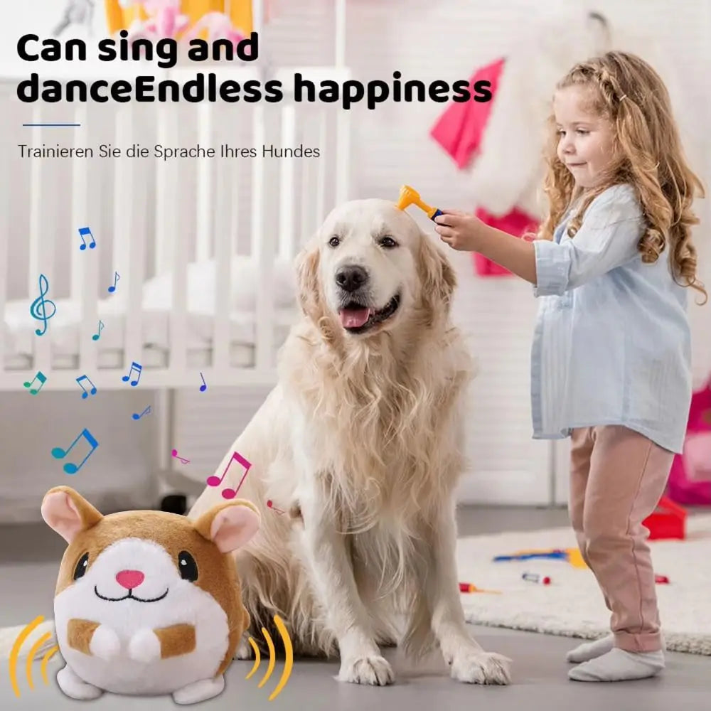 Interactive Singing Plush Dog Toy with Bouncing Motion