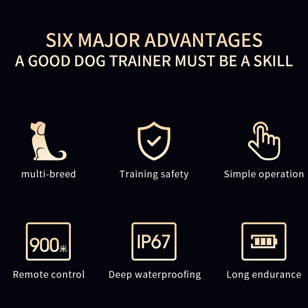 Dog Training Collar with Color Screen Remote & Anti-Bark Modes