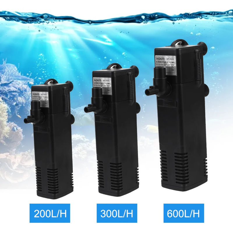 Pompe de filtre submersible pour aquarium avec éponge