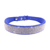 Kristall-Straß-Halsband aus Leder