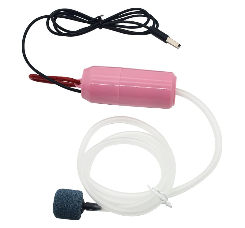 Energy-Saving USB Aquarium Air Pump with Air Stone and Silicone Tube