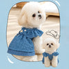 Vestido de Mezclilla para Perro con Anillo para Correa