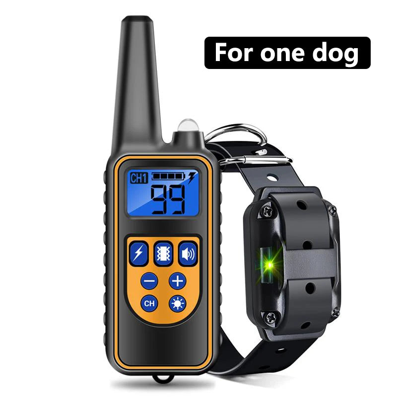 Rechargeable Dog Training Collar with Remote – 800m Range, Waterproof