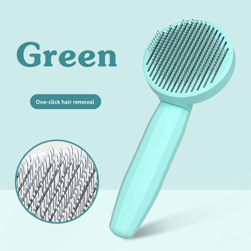Brosse de toilettage auto-nettoyante pour animaux