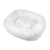 Lit carré en peluche de luxe pour chien